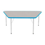 Mahar Creative Colors Large Trapezoid Activity Table Preschool Height Adjustable Legs 60