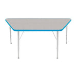 Mahar Creative Colors Large Trapezoid Activity Table Preschool Height Adjustable Legs 60