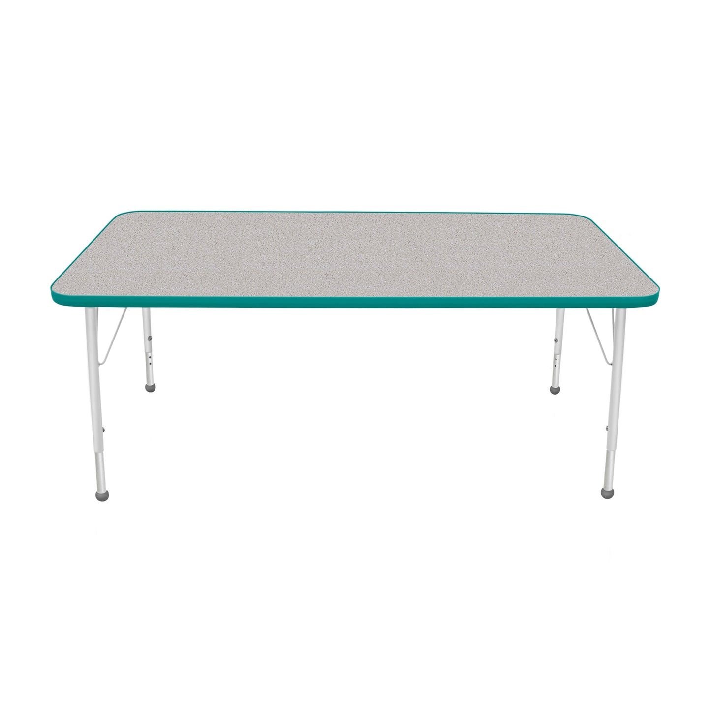 Mahar Creative Colors Large Rectangle Activity Table Preschool Height Adjustable Legs 60"W x 30"D x 17" - 25"H (MHR-3060LO)