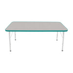 Mahar Creative Colors Large Rectangle Activity Table Preschool Height Adjustable Legs 60