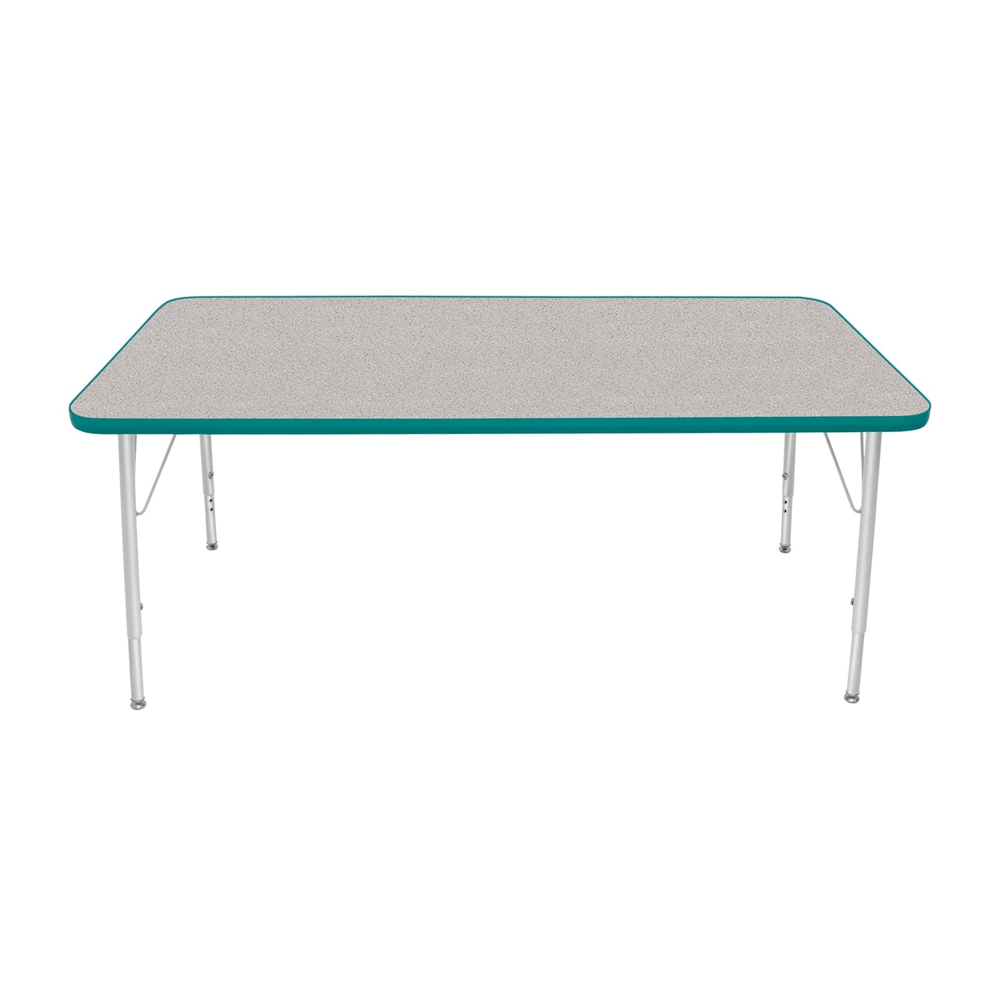 Mahar Creative Colors Large Rectangle Activity Table Preschool Height Adjustable Legs 60"W x 30"D x 17" - 25"H (MHR-3060LO)