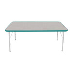 Mahar Creative Colors Large Rectangle Activity Table Preschool Height Adjustable Legs 60