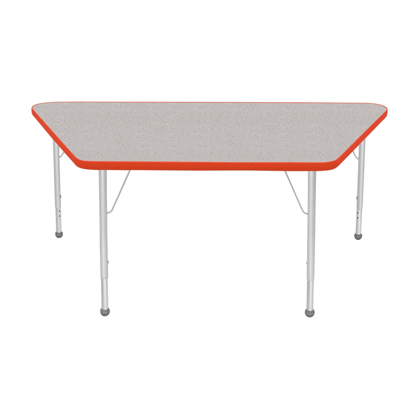 Mahar Creative Colors Large Trapezoid Activity Table Preschool Height Adjustable Legs 60"W x 30"D x 17" - 25"H (MHR - 3060TLO) - SchoolOutlet