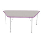 Mahar Creative Colors Large Trapezoid Activity Table Preschool Height Adjustable Legs 60