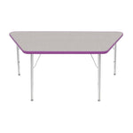 Mahar Creative Colors Large Trapezoid Activity Table Preschool Height Adjustable Legs 60