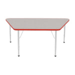 Mahar Creative Colors Large Trapezoid Activity Table Preschool Height Adjustable Legs 60