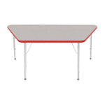 Mahar Creative Colors Large Trapezoid Activity Table Preschool Height Adjustable Legs 60