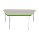Mahar Creative Colors Large Trapezoid Activity Table Preschool Height Adjustable Legs 60