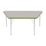 Mahar Creative Colors Large Trapezoid Activity Table Preschool Height Adjustable Legs 60