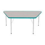 Mahar Creative Colors Large Trapezoid Activity Table Preschool Height Adjustable Legs 60