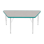 Mahar Creative Colors Large Trapezoid Activity Table Preschool Height Adjustable Legs 60