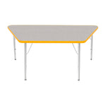 Mahar Creative Colors Large Trapezoid Activity Table Preschool Height Adjustable Legs 60