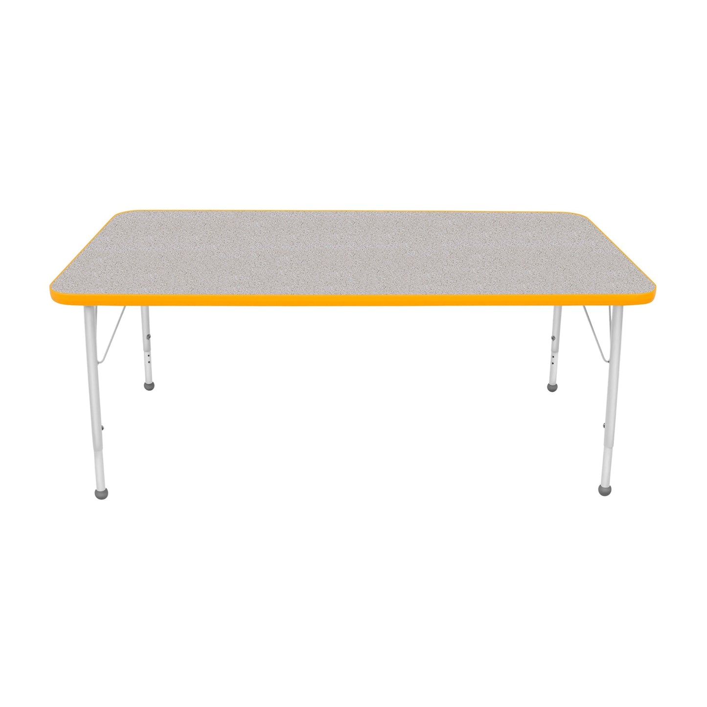Mahar Creative Colors Large Rectangle Activity Table Preschool Height Adjustable Legs 60"W x 30"D x 17" - 25"H (MHR-3060LO)