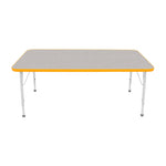 Mahar Creative Colors Large Rectangle Activity Table Preschool Height Adjustable Legs 60