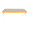 Mahar Creative Colors Large Rectangle Activity Table Preschool Height Adjustable Legs 60