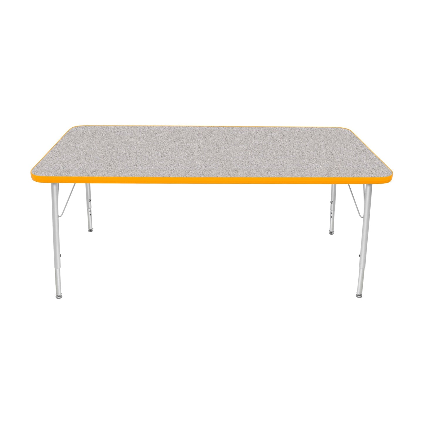 Mahar Creative Colors Large Rectangle Activity Table Preschool Height Adjustable Legs 60"W x 30"D x 17" - 25"H (MHR-3060LO)