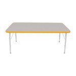 Mahar Creative Colors Large Rectangle Activity Table Preschool Height Adjustable Legs 60