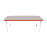 Mahar Creative Colors Small Rectangle Activity Table Preschool Height Adjustable Legs 72
