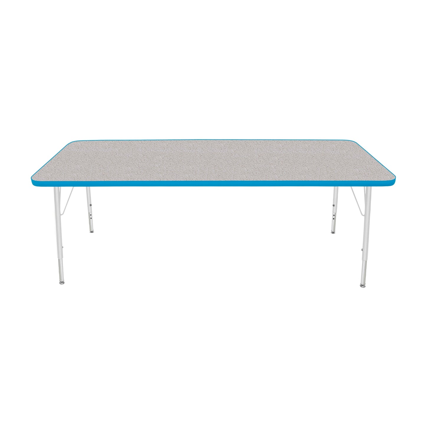 Mahar Creative Colors Small Rectangle Activity Table Preschool Height Adjustable Legs 72"W x 30"D x 17" - 25"H (MHR-3072LO)
