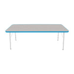 Mahar Creative Colors Small Rectangle Activity Table Preschool Height Adjustable Legs 72