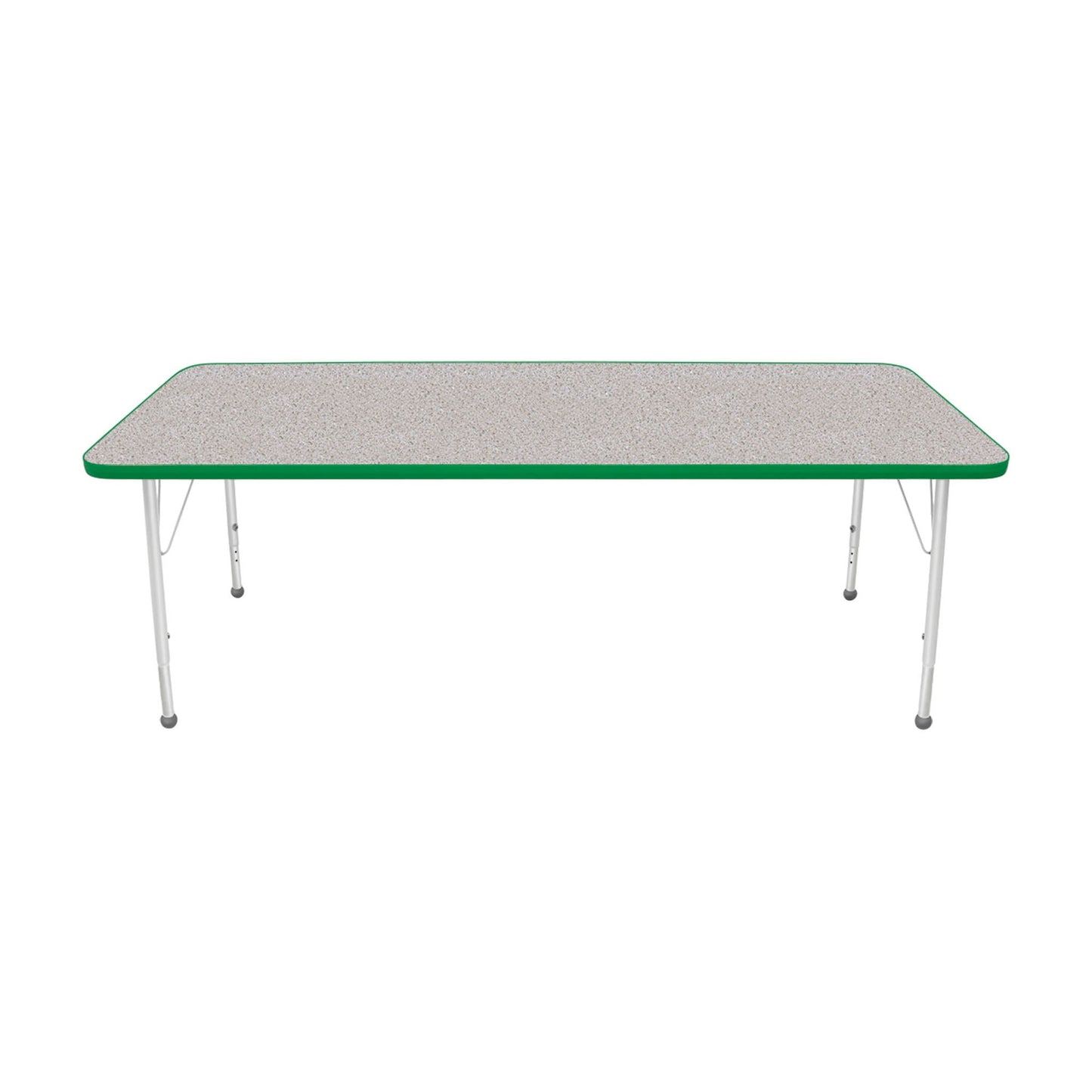 Mahar Creative Colors Small Rectangle Activity Table Preschool Height Adjustable Legs 72"W x 30"D x 17" - 25"H (MHR-3072LO)