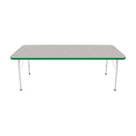 Mahar Creative Colors Small Rectangle Activity Table Preschool Height Adjustable Legs 72
