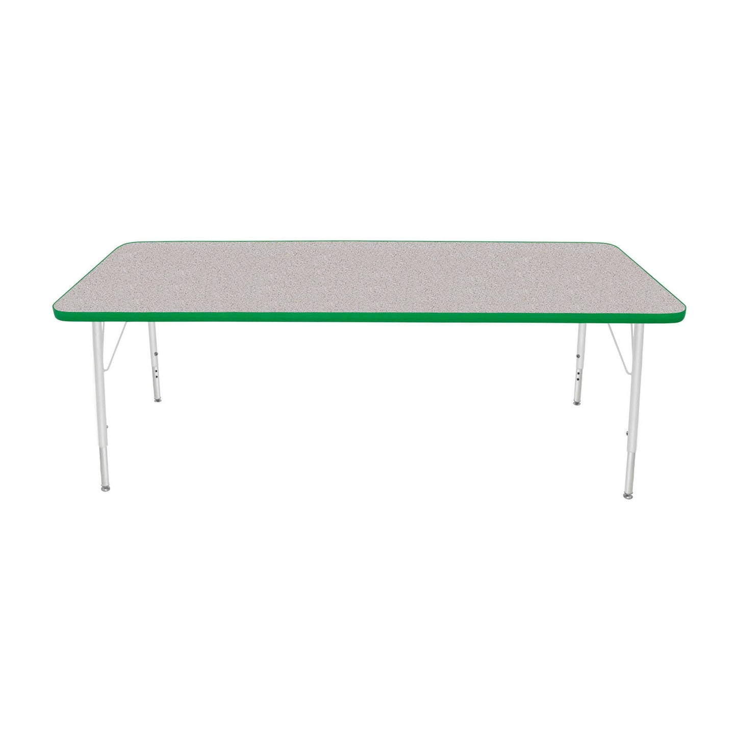 Mahar Creative Colors Small Rectangle Activity Table Preschool Height Adjustable Legs 72"W x 30"D x 17" - 25"H (MHR-3072LO)