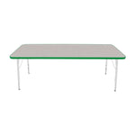 Mahar Creative Colors Small Rectangle Activity Table Preschool Height Adjustable Legs 72