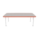 Mahar Creative Colors Small Rectangle Activity Table Preschool Height Adjustable Legs 72