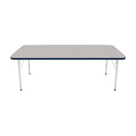 Mahar Creative Colors Small Rectangle Activity Table Preschool Height Adjustable Legs 72