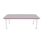 Mahar Creative Colors Small Rectangle Activity Table Preschool Height Adjustable Legs 72