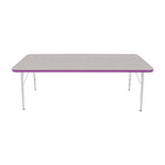Mahar Creative Colors Small Rectangle Activity Table Preschool Height Adjustable Legs 72
