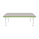 Mahar Creative Colors Small Rectangle Activity Table Preschool Height Adjustable Legs 72