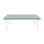 Mahar Creative Colors Small Rectangle Activity Table Preschool Height Adjustable Legs 72