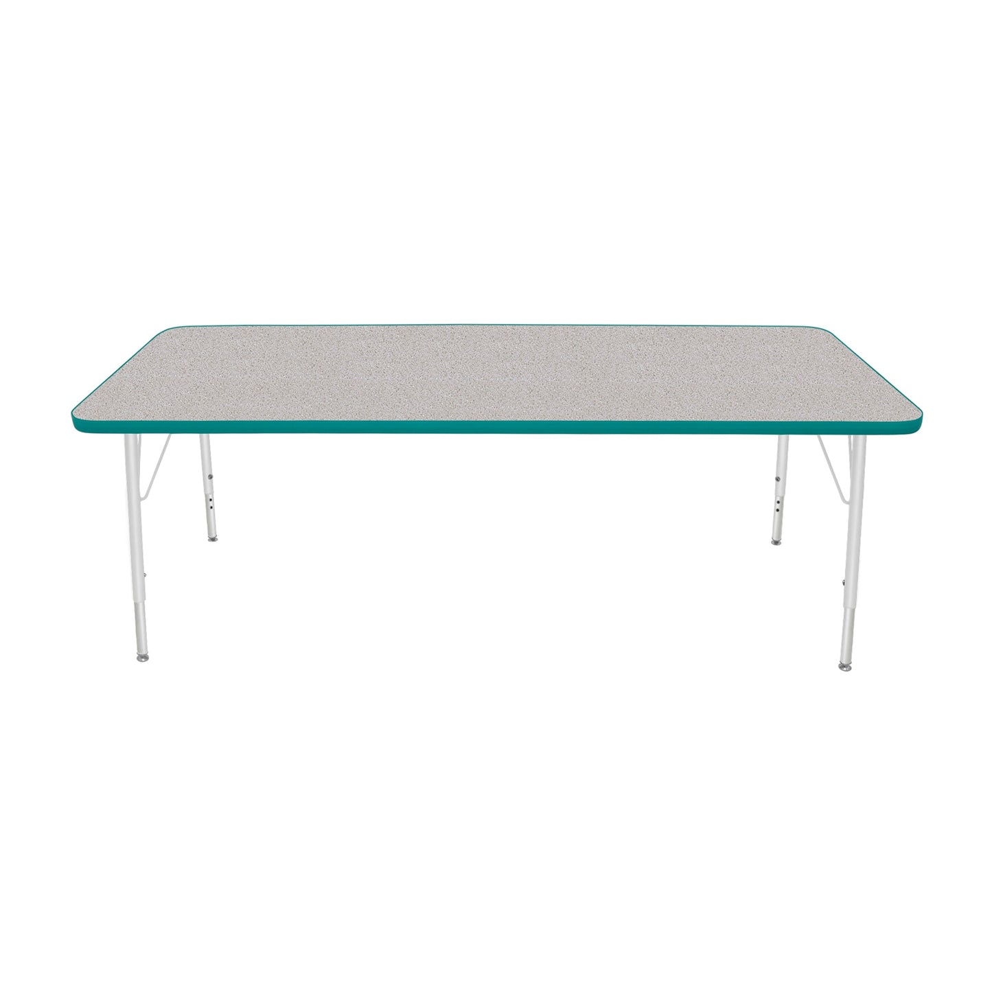 Mahar Creative Colors Small Rectangle Activity Table Preschool Height Adjustable Legs 72"W x 30"D x 17" - 25"H (MHR-3072LO)
