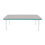 Mahar Creative Colors Small Rectangle Activity Table Preschool Height Adjustable Legs 72
