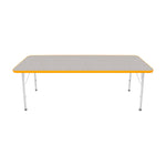 Mahar Creative Colors Small Rectangle Activity Table Preschool Height Adjustable Legs 72