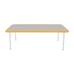 Mahar Creative Colors Small Rectangle Activity Table Preschool Height Adjustable Legs 72