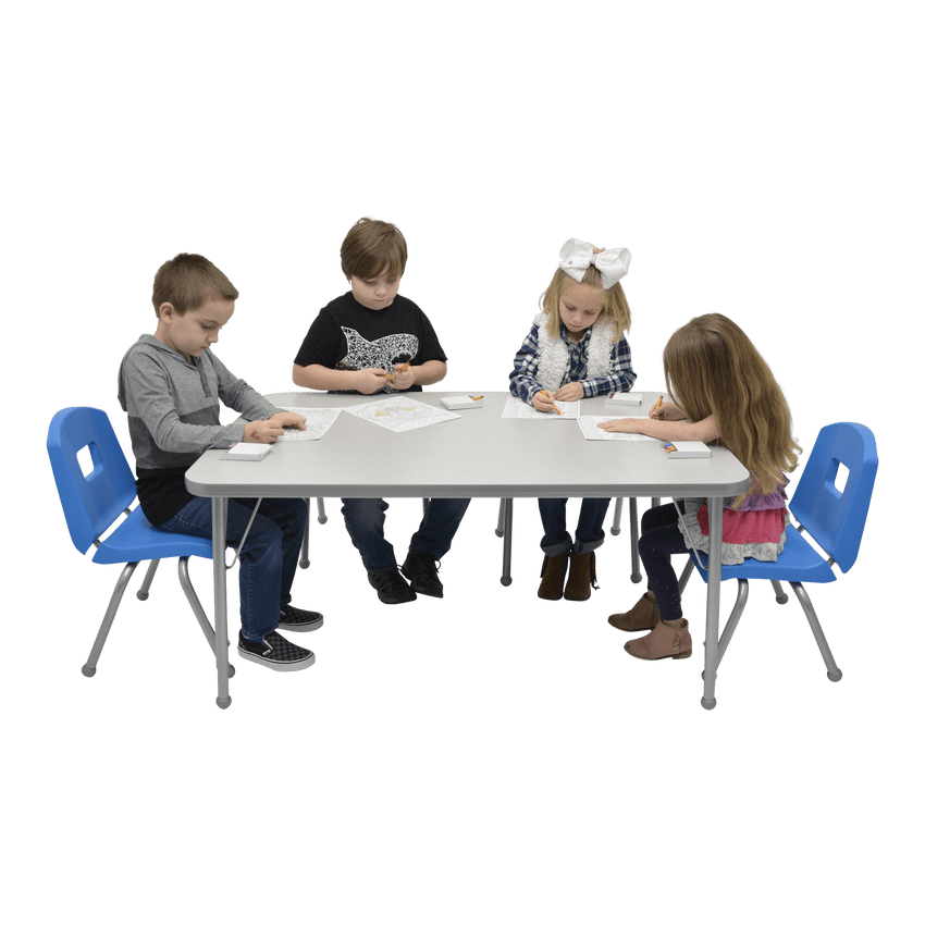 Mahar Creative Colors Rectangle Activity Table with Adjustable Height 60"W x 30"D x 21"-30"H (MHR-3660) - SchoolOutlet