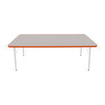 Mahar Creative Colors Large Rectangle Activity Table Preschool Height Adjustable Legs 72