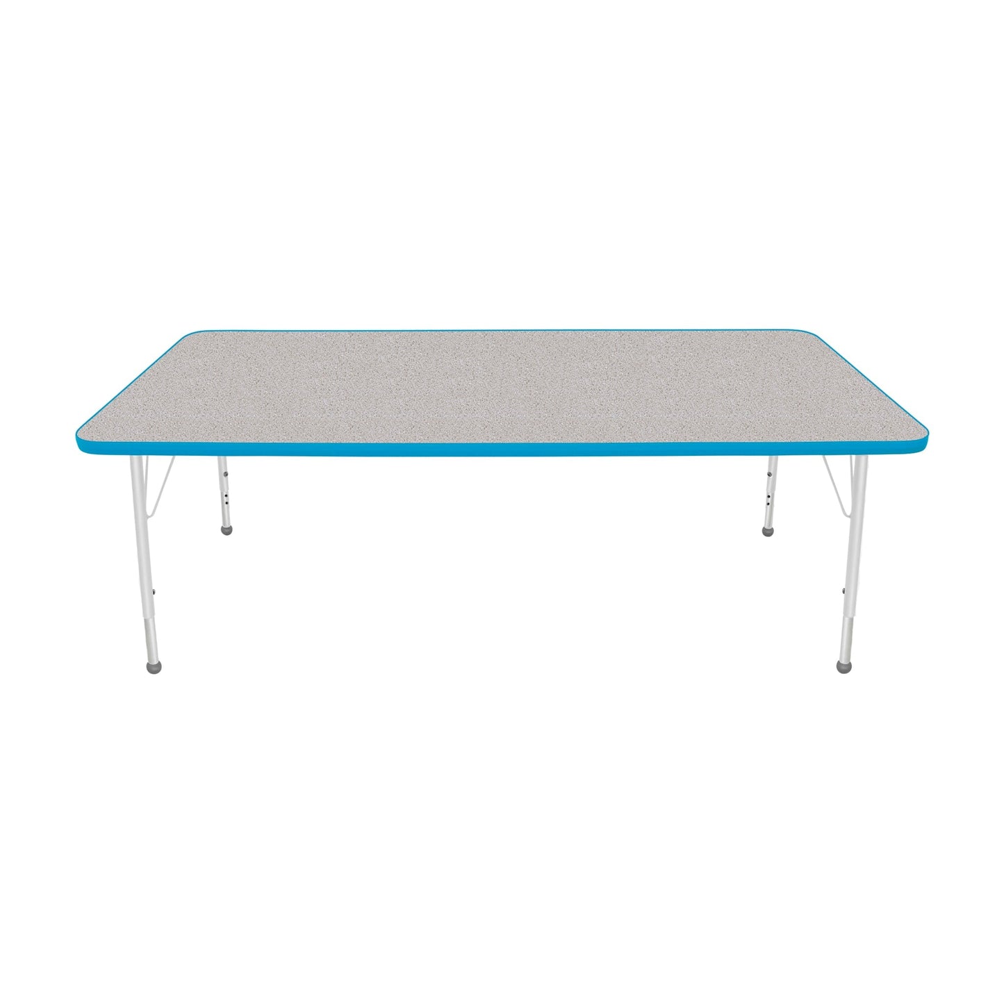 Mahar Creative Colors Large Rectangle Activity Table Preschool Height Adjustable Legs 72"W x 36"D x 17" - 25"H (MHR-3672LO)