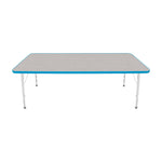 Mahar Creative Colors Large Rectangle Activity Table Preschool Height Adjustable Legs 72