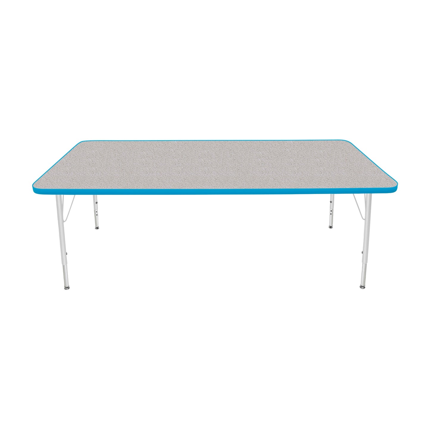 Mahar Creative Colors Large Rectangle Activity Table Preschool Height Adjustable Legs 72"W x 36"D x 17" - 25"H (MHR-3672LO)