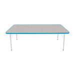 Mahar Creative Colors Large Rectangle Activity Table Preschool Height Adjustable Legs 72