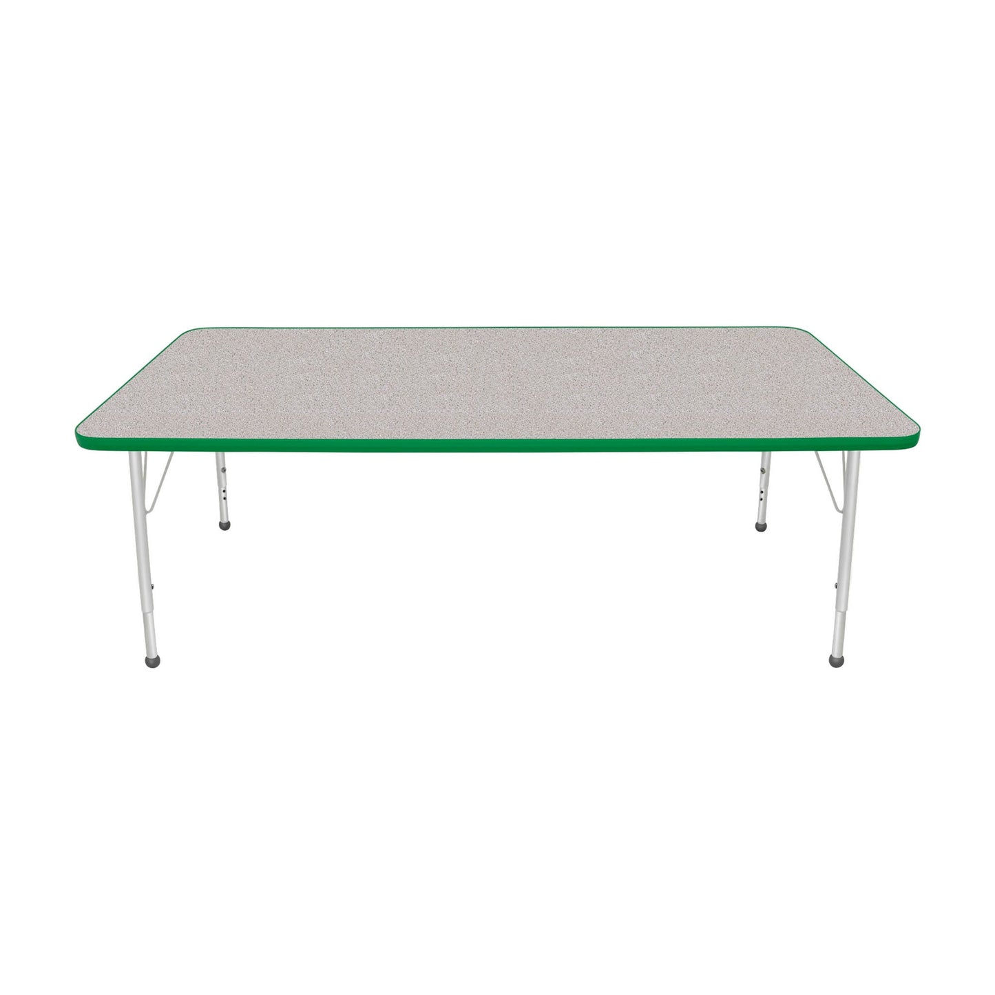 Mahar Creative Colors Large Rectangle Activity Table Preschool Height Adjustable Legs 72"W x 36"D x 17" - 25"H (MHR-3672LO)