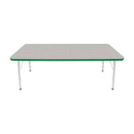 Mahar Creative Colors Large Rectangle Activity Table Preschool Height Adjustable Legs 72