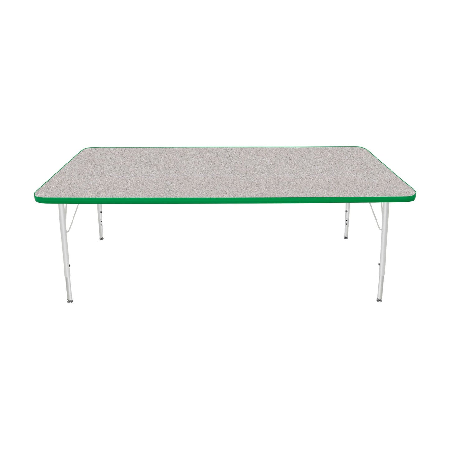 Mahar Creative Colors Large Rectangle Activity Table Preschool Height Adjustable Legs 72"W x 36"D x 17" - 25"H (MHR-3672LO)