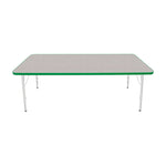 Mahar Creative Colors Large Rectangle Activity Table Preschool Height Adjustable Legs 72