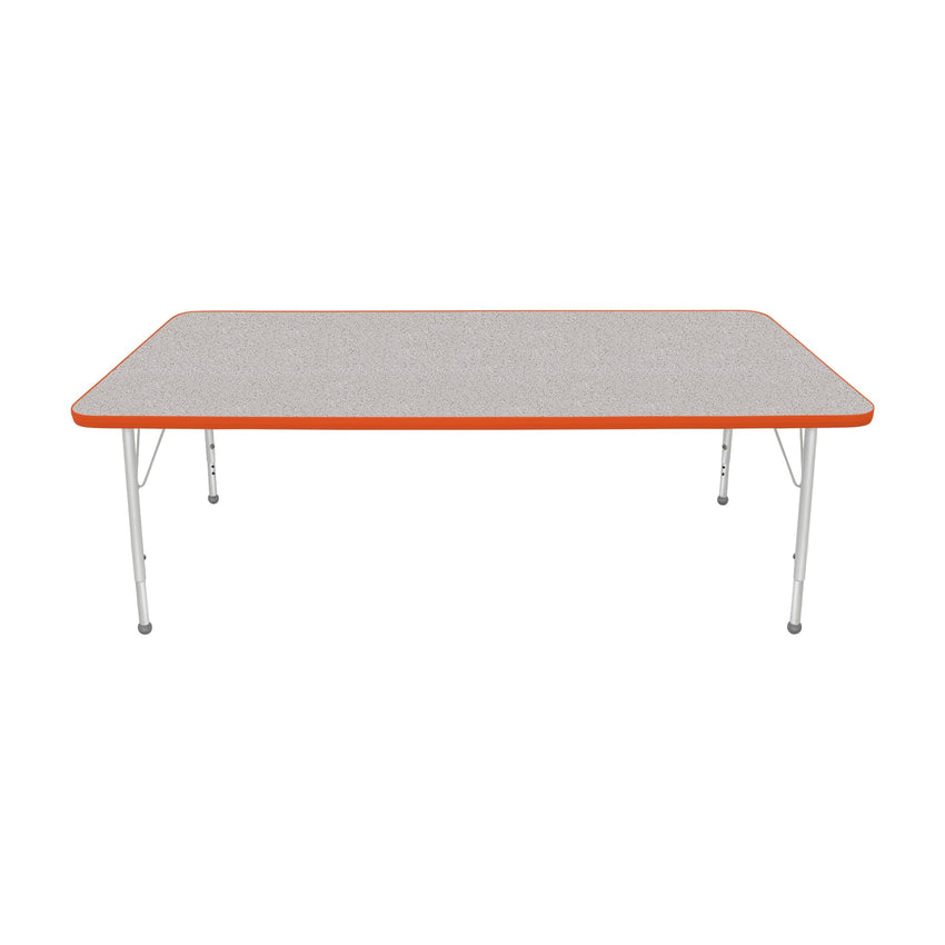 Mahar Creative Colors Large Rectangle Activity Table Preschool Height Adjustable Legs 72"W x 36"D x 17" - 25"H (MHR - 3672LO) - SchoolOutlet