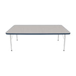 Mahar Creative Colors Large Rectangle Activity Table Preschool Height Adjustable Legs 72